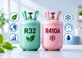 R32 / R410A hűtőközeg: Mi a különbség?