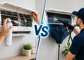 Spray klímatisztítás vs szakember