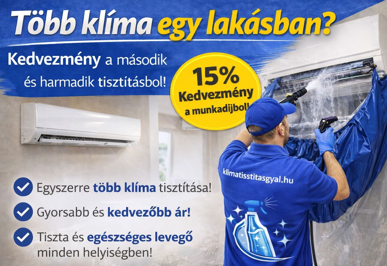 Egyszerre több klíma mosása